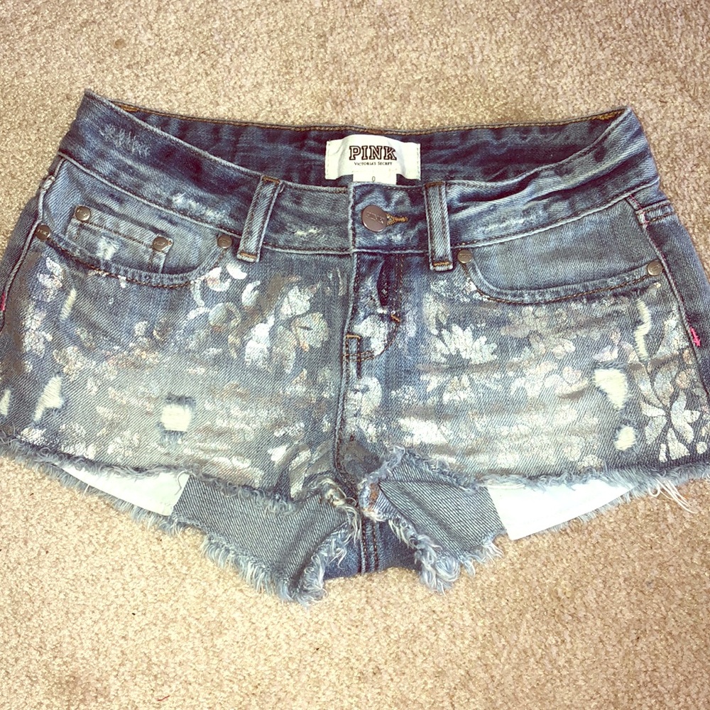 VS Pink denim shorts